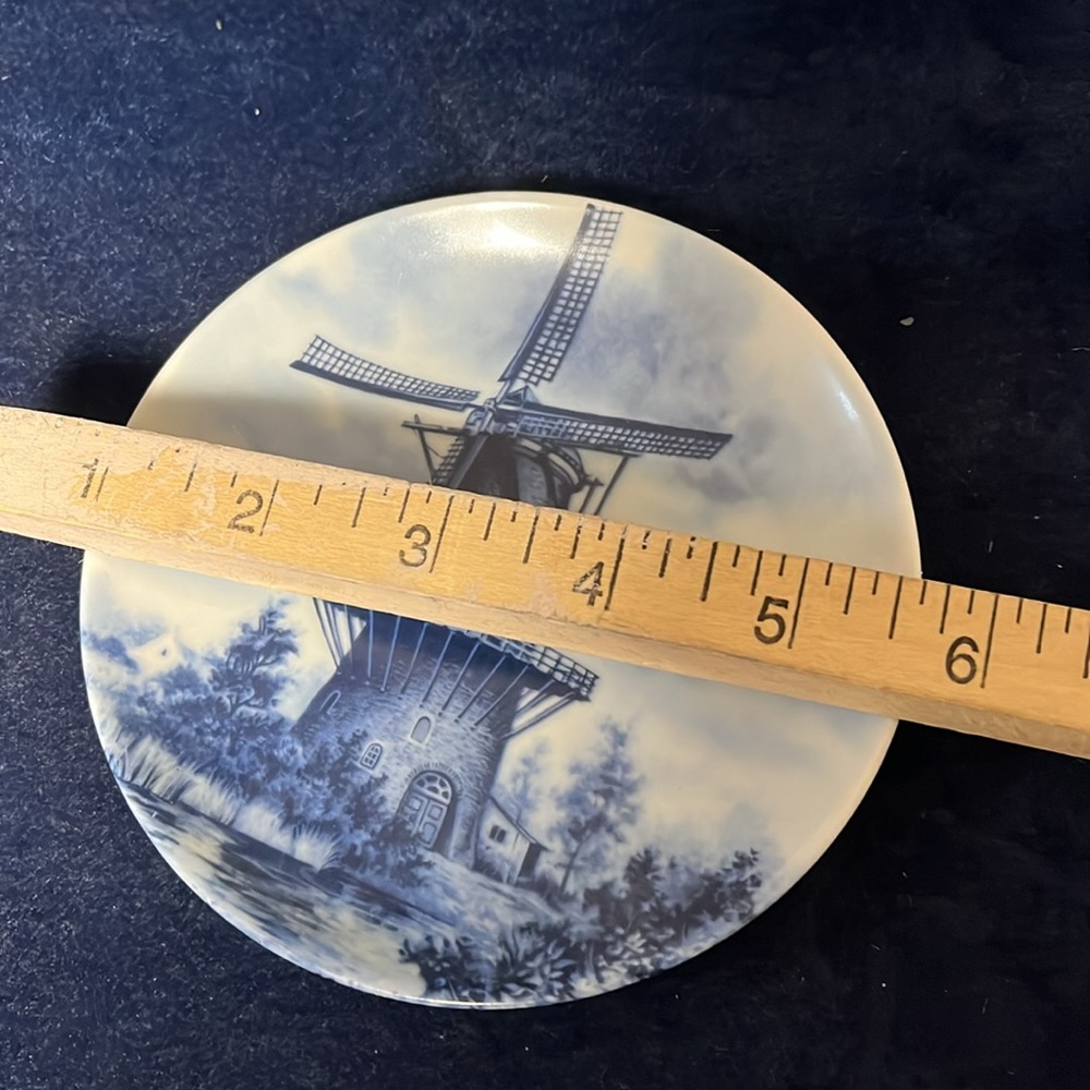 Vtg Dutch Windmill Mini Plate - Picture 3 of 3